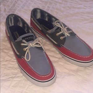 Red blue and navy SPERRYS